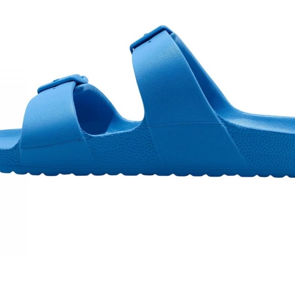 NWTGoodfellow & Co Mens Carson Two Band Slide Sandals Blue 13 - Picture 2 of 5